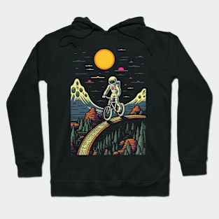 Cycling Spaceman Mountain Bike Astronaut Cyclist MTB Bicycle Hoodie